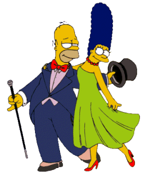 Гомер и Мардж Симпсон